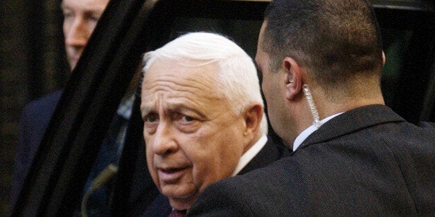 Israeli Prime Minister, Ariel Sharon at Downing Street, London