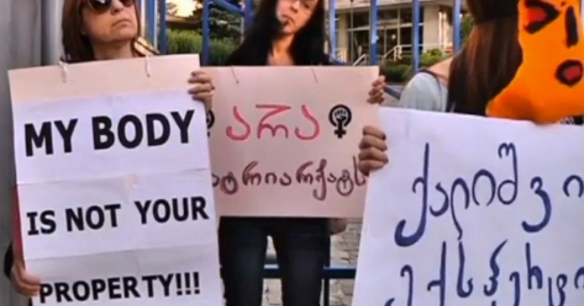 Virginity Checks For Brides To Be Attract Feminist Protestors In Georgia Tbilisi Video 