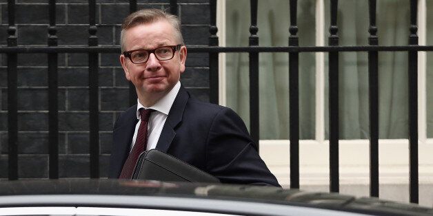 LONDON, ENGLAND - JUNE 09: Education Secretary Michael Gove arrives at 10 Downing Street on June 9, 2014 in London, England. The Education Secretary Michael Gove and and Home Secretary Theresa May were both called to attend a meeting at 10 Downing Street in London today with British Prime Minister David Cameron. The meeting was to discuss the alleged 'extremist takeovers' of schools in Birmingham, and was held on the same day that Ofsted released a report in to Schools at the centre of a 'Trojan Horse' plot. (Photo by Dan Kitwood/Getty Images)