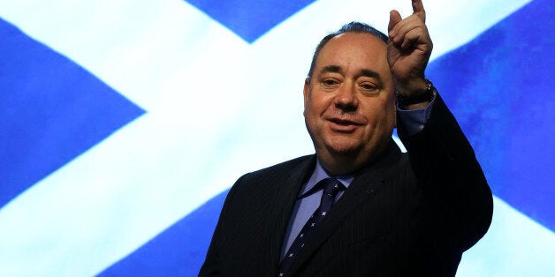 Scottish First Minister Alex Salmond during a press conference at St Andrews House in Edinburgh, after an agreement between the UK Government and the Scottish Government was signed for a referendum for the independence of Scotland.