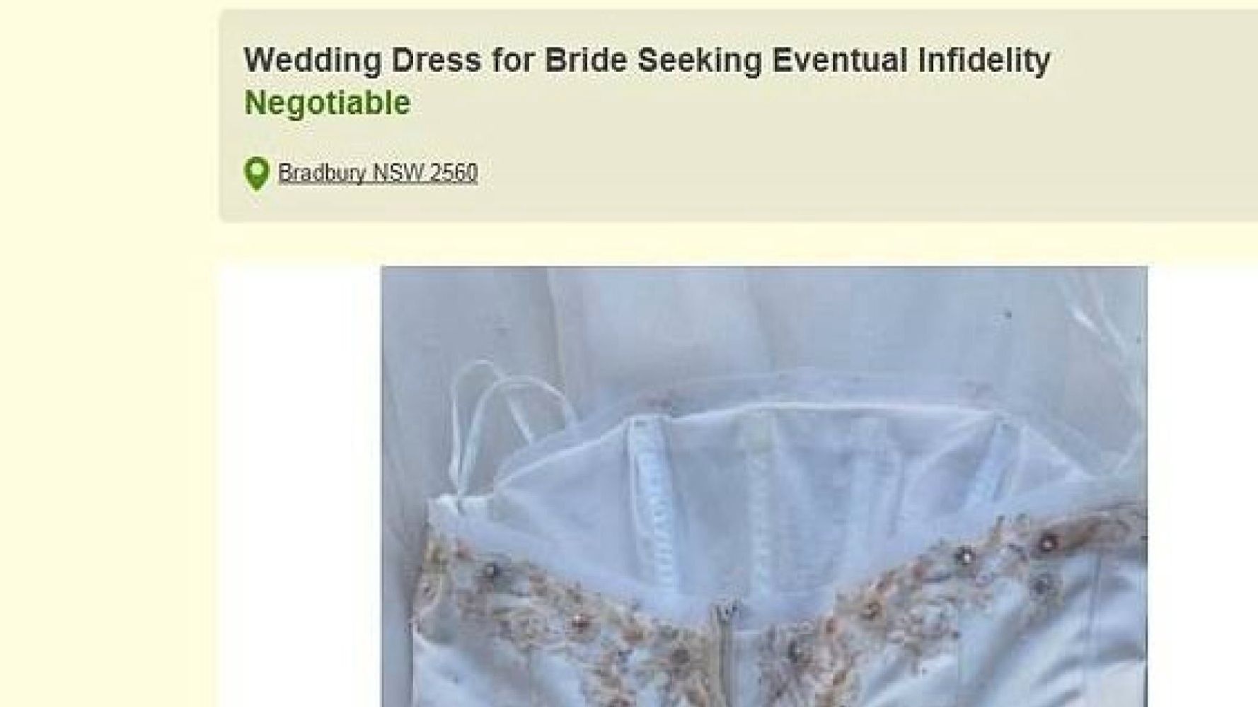 Man Sells Cheating Wife S Wedding Dress On Gumtree After She Slept With His Best Friend