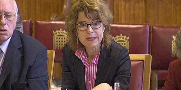 Vicky Pryce gives evidence to a House of Lords inquiry into the eurozone crisis, in the latest bid to rehabilitate her reputation today after being convicted for swapping speeding points with ex-husband Chris Huhne.
