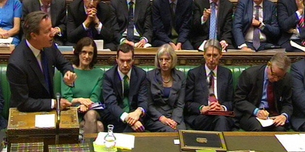 Prime Minister David Cameron speaks during Prime Minister's Questions in the House of Commons, London.