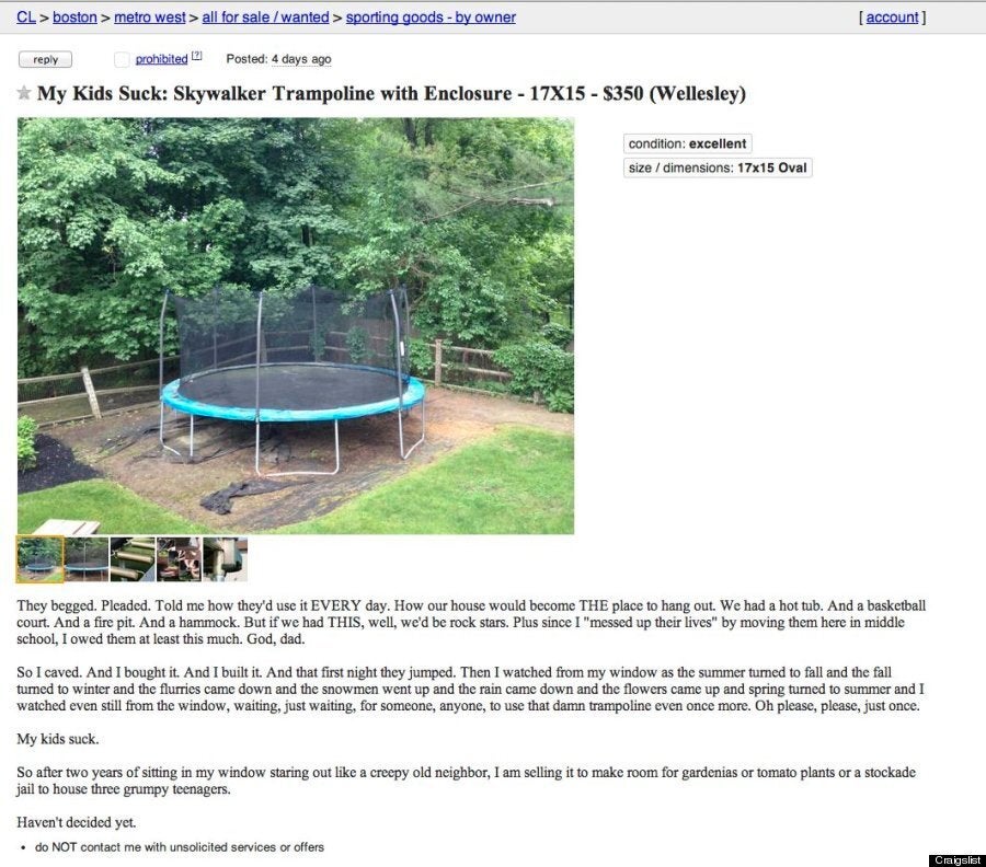trampoline for sale craigslist