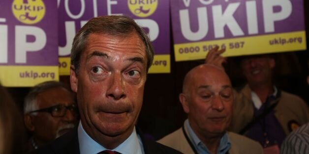 UKIP leader Nigel Farage speaks to the press after Conservative MP Robert Jenrick is announced the winner of the by-election at Kelham Hall, Newark.