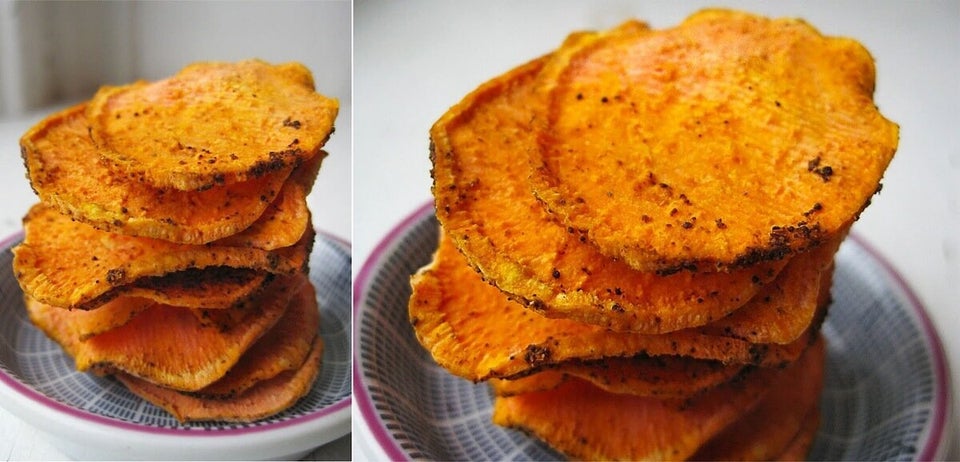 Monday: Raw Chili Sweet Potato Chips 