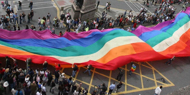 Members of Ireland's Gay and Lesbian communities take to the streets in their thousands for the annual Gay Pride parade through Dublin city centre.