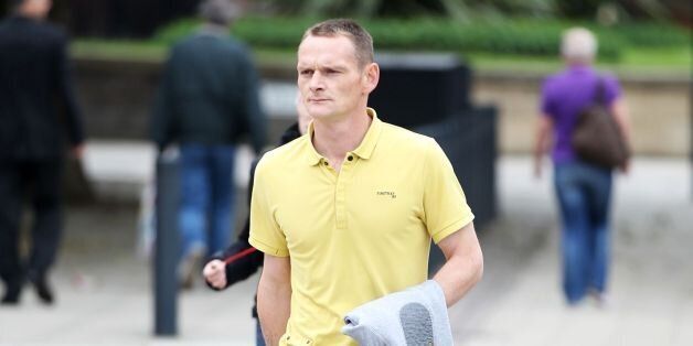Lee Horner arrives at Leeds Magistrates' Court ahead of his trial where he has admitted owning a dangerous dog called Dollar, that attacked his pregnant girlfriend, Emma Bennett in her own home resulting in her death