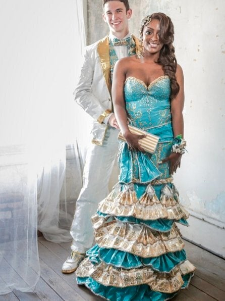 See the stunning prom dress and tuxedo made entirely of Duck Tape