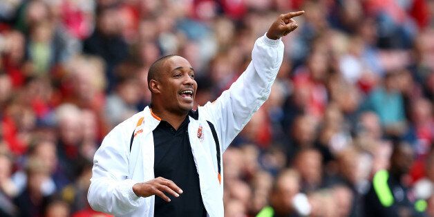 LONDON, ENGLAND - OCTOBER 5: Manager of Blackpool Paul Ince directs play during the Sky Bet Championship match between Charlton Athletic and Blackpool at The Valley on October 5, 2013 in London, England. (Photo by Jan Kruger/Getty Images)