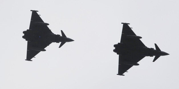 Four RAF Typhoons were scrambled from the Siauliai air base in Lithuania