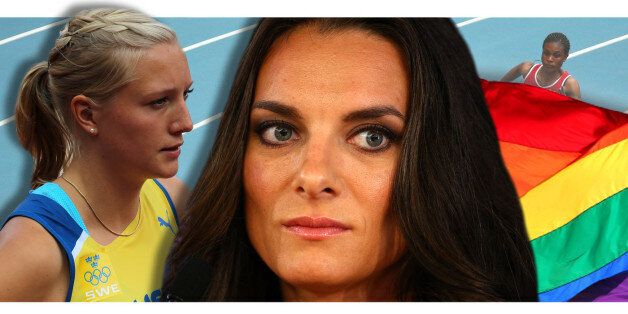 Russia's Yelena Isinbayeva smiles on the podium during the medal ceremony for the women's pole vault at the 2013 IAAF World Championships at the Luzhniki stadium in Moscow on August 15, 2013. AFP PHOTO / KIRILL KUDRYAVTSEV (Photo credit should read KIRILL KUDRYAVTSEV/AFP/Getty Images)