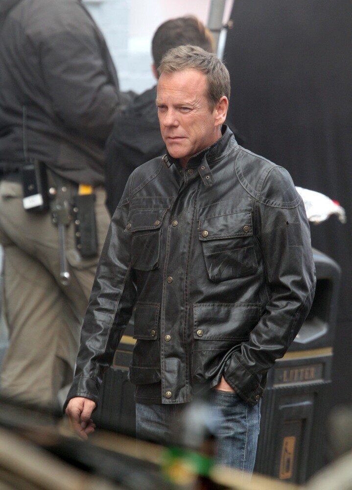 Kiefer Sutherland films '24' in London