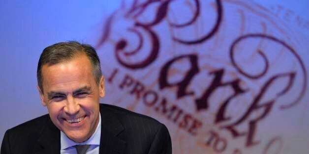 Bank of England Governor Mark Carney smiles during the bank's quarterly inflation report news conference at the Bank of England in London November 13, 2013. Britain's unemployment rate will fall much faster than previously expected due to a strengthening economic recovery, the Bank of England said on Wednesday, but it stressed that it was in no hurry to raise interest rates. REUTERS/Toby Melville (BUSINESS EMPLOYMENT)