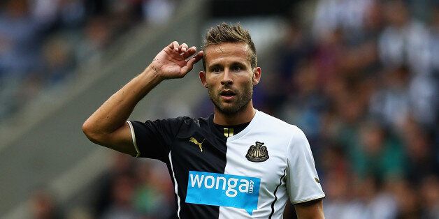 NEWCASTLE UPON TYNE, ENGLAND - AUGUST 10: Yohan Cabaye of Newcastle United in action during a Pre Season Friendly between Newcastle United and Braga at St James' Park on August 10, 2013 in Newcastle, England. (Photo by Matthew Lewis/Getty Images)
