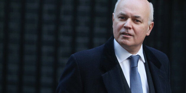 LONDON, ENGLAND - DECEMBER 18: Iain Duncan Smith, Secretary of State for Work and Pensions, arrives to attend the Government's weekly Cabinet meeting at Number 10 Downing Street on December 18, 2012 in London, England. Queen Elizabeth II attended the weekly Cabinet meeting as an observer, the first time a monarch has done so since Queen Victoria attended a cabinet meeting of her government over a century ago. (Photo by Oli Scarff/Getty Images)