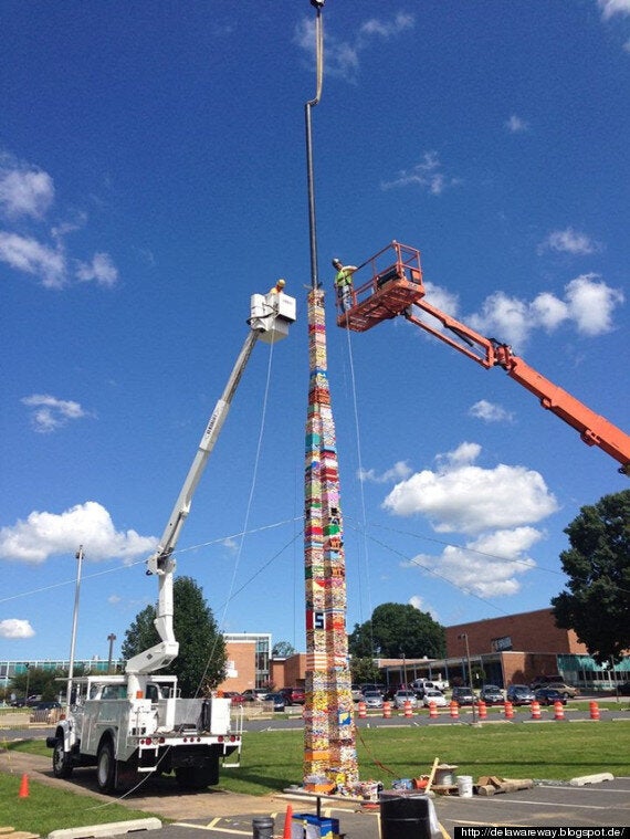 The tallest lego tower hot sale