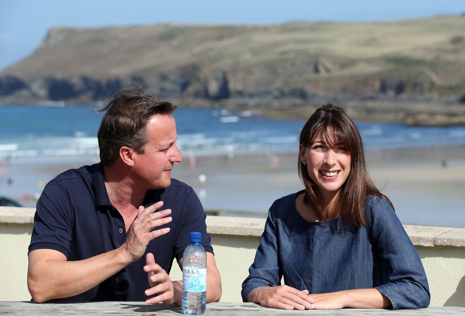 Cameron on holiday in Cornwall