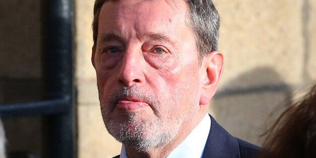 MP David Blunkett, arrives for the funeral of MP Paul Goggins at Salford Cathedral, Salford.