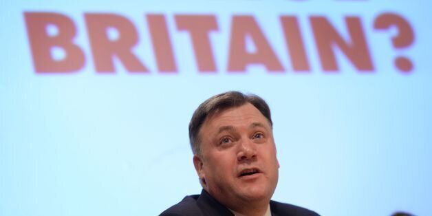Shadow Chancellor Ed Balls speaking at the Fabian Society annual conference at the Institute of Education