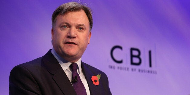 LONDON, ENGLAND - NOVEMBER 04: Shadow Chancellor Ed Balls speaks at The Confederation of British Industry (CBI) annual conference on November 4, 2013 in London, England. The CBI is the leading lobby group for businesses in the United Kingdom (Photo by Peter Macdiarmid/Getty Images)