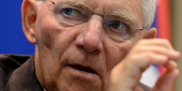 German Finance Minister Wolfgang Schaeuble speaks at a press conference on July 19, 2013 during the G20 Finance Ministers and Central Bank Governors' meeting in Moscow. Finance ministers and central bankers from G20 countries meet for a two-day meeting on Friday seeking to intensify the battle against tax evasion and prevent a new global slowdown. AFP PHOTO / KIRILL KUDRYAVTSEV (Photo credit should read KIRILL KUDRYAVTSEV/AFP/Getty Images)