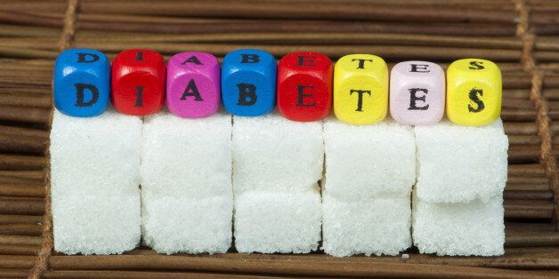 sugar lumps and word diabetes....
