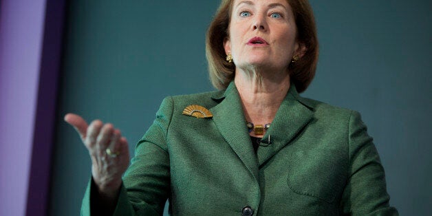 Karen Mills, administrator of the U.S. Small Business Administration, speaks at the Bloomberg Washington Summit in Washington, D.C., U.S., on Tuesday, May 1, 2012. Mitchell and other panelists discussed how policy makers can help revitalize U.S. industry and stimulate innovation. Photographer: Joshua Roberts/Bloomberg via Getty Images