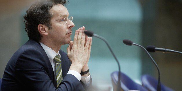 Eurogroup President Dutch Finance Minister Jeroen Dijsselbloem attends a debate on the convention of the aid to Cyprus at the Senate (Tweede Kamer) at the Binnenhof in The Hague on March 26, 2013. The Cyprus debt rescue and its 'bail-in' provision to make large bank depositors pay part of the cost is largely in line with European Commission plans to ensure taxpayers no longer carry the can when banks fail. The head of the eurozone finance ministers group, Jeroen Dijsselbloem, caused consternatio