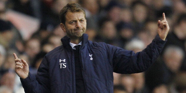 Tottenham Hotspur's English Manager Tim Sherwood gestures during the English Premier League football match between Tottenham Hotspur and West Bromwich Albion at White Hart Lane in north London on December 26, 2013. AFP PHOTO / IAN KINGTONRESTRICTED TO EDITORIAL USE. No use with unauthorized audio, video, data, fixture lists, club/league logos or live services. Online in-match use limited to 45 images, no video emulation. No use in betting, games or single club/league/player publications.