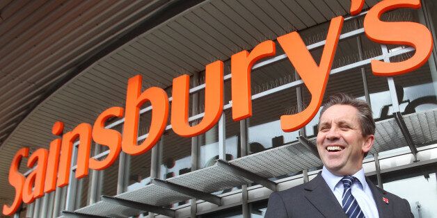 Justin King, CEO of Sainsbury's, outside the Sainsbury's store in Greenwich, London.