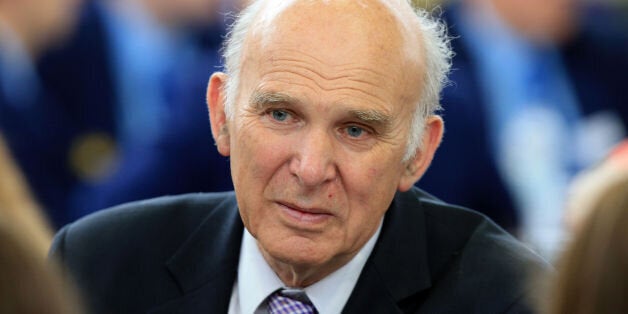 Business Secretary Vince Cable taking part in a Inspiring Women speed dating' careers event with 160 students aged 14 - 15 at St. Marys Catholic College, Wallasey Village, Liverpool.