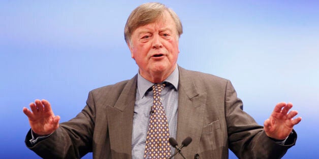 Ken Clarke addresses the 2014 Scottish Conservative Party conference at the Edinburgh International Conference Center in Edinburgh.