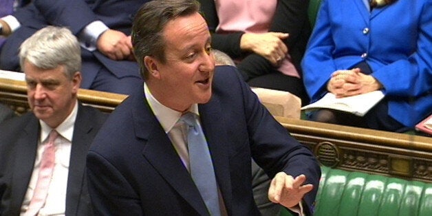 Prime Minister David Cameron speaks during Prime Minister's Questions in the House of Commons, London.