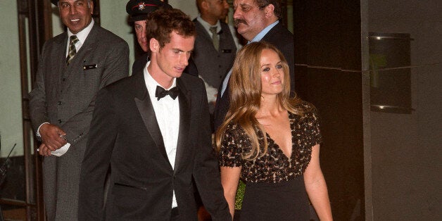 LONDON, UNITED KINGDOM - JULY 07: Andy Murray and Kim Sears sighting at the InterContinental Park Lane Hotel on July 7, 2013 in London, England. (Photo by Niki Nikolova/FilmMagic)