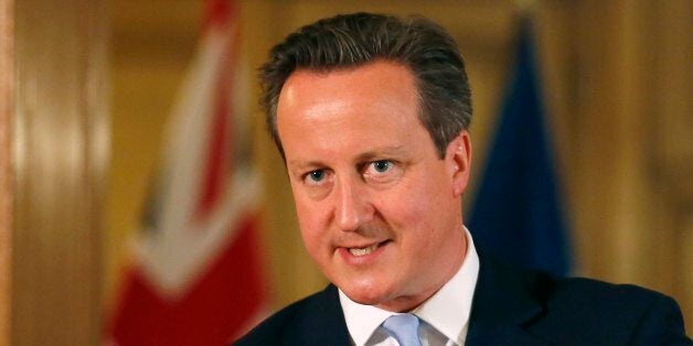 LONDON, ENGLAND - JUNE 19: Britain's Prime Minister David Cameron and NATO Secretary-General Anders Fogh Rasmussen (not pictured) hold a joint news conference in Downing Street on June 19, 2014 in London, England. During his visit to the United Kingdom the Secretary General will meet with British Prime Minister David Cameron, British Foreign Secretary William Hague and British Defence Secretary Philip Hammond in preparation for the 2014 NATO Summit in Wales. (Photo by Luke MacGregor/WPA Pool/Getty Images)