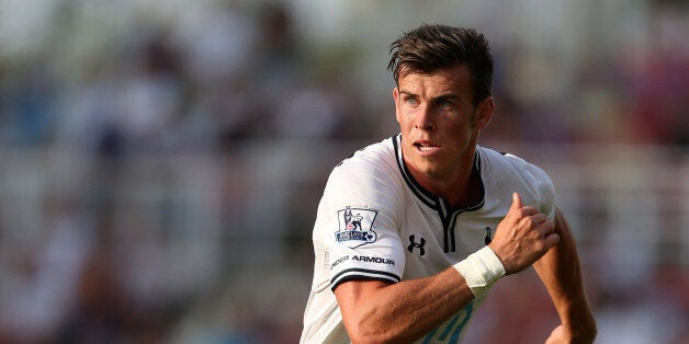 SWINDON, ENGLAND - JULY 16: Gareth Bale of Tottenham Hotspur in action during the pre season friendly between Tottenham Hotspur and Swindon Town at the County Ground on July 16, 2013 in Swindon, England. (Photo by Mark Thompson/Getty Images)