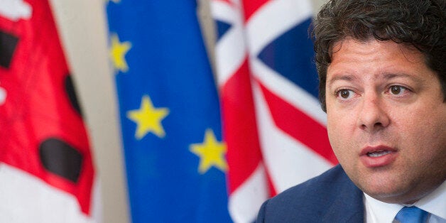 Gibraltar's Chief Minister Fabian Picardo speaks during an interview with AFP in his Convent Place office, Gibraltar. 'Finally Spain plan to accept our challenge,' jubilates Picardo, in an interview with the AFP, under the threat of Madrid raising the dispute over its sovereignty with global bodies such as the United Nations. Tensions between Britain and Spain over the tiny territory have resurfaced over an artificial reef built by Gibraltar with Madrid initially responding by enforcing tight bo