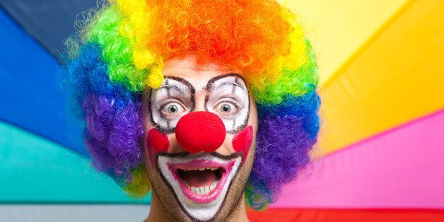 funny clown portrait