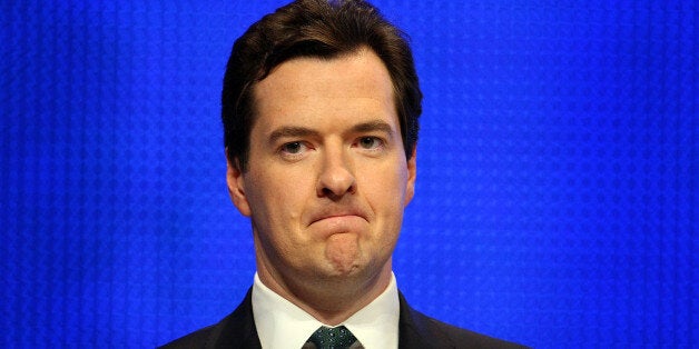 BIRMINGHAM, UNITED KINGDOM - SEPTEMBER 29: Shadow chancellor George Osborne gives his keynote speech this morning to delegates at the Conservative Party conference at the ICC, on September 29, 2008 in Birmingham, England. Osborne told delegates that the city should also accept blame for the recent financial turmoil and pledged a freeze in council tax rises. (Photo by Christopher Furlong/Getty Images)