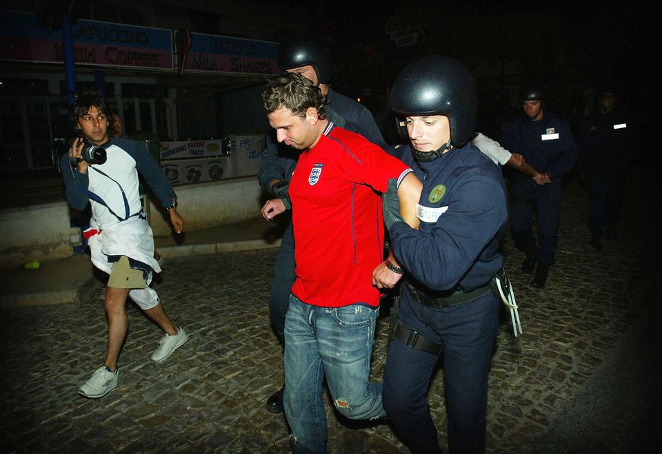 England Fans Cause Trouble In The Algarve
