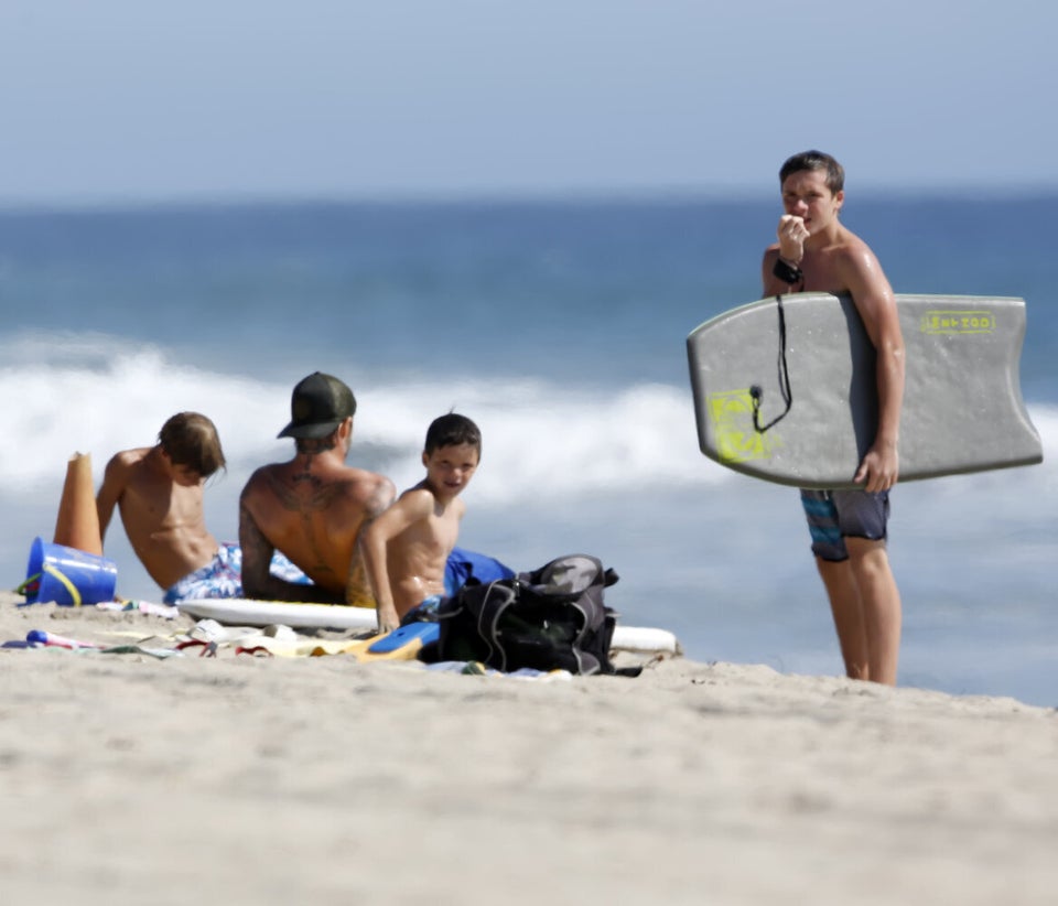 David Beckham hits the beach