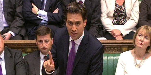 Labour party leader Ed Miliband speaks during a debate on Syria in the House of Commons, central London.
