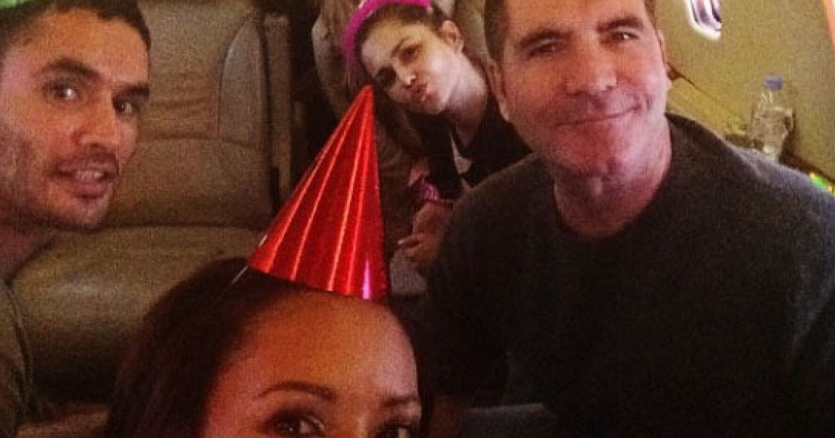 Cheryl Cole Celebrates With X Factor Judges Simon Cowell And Mel B