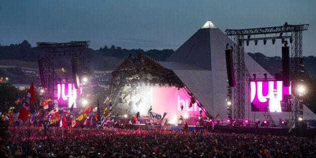 Glastonbury Festival, at Worthy Farm in Somerset.