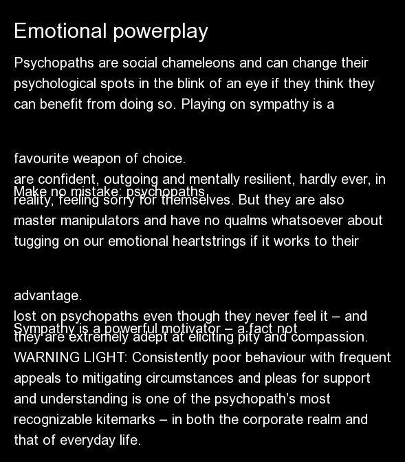 Emotional powerplay