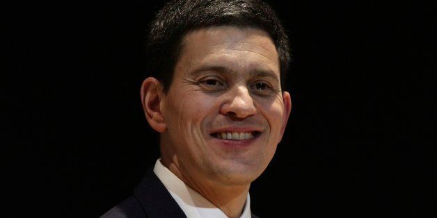 David Miliband presenting his Kennedy Memorial Trust lecture, entitled 'America, Britain & Europe: Lessons from JFK', at the British Library Conference Centre, in London.