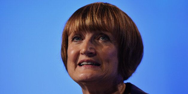 Shadow Secretary of State for London and the Olympics Tessa Jowell gestures as she speaks during a retrospective look at the 2012 Olympics on the third day of the annual Labour Party Conference in Manchester, north-west England, on October 2, 2012. Speaking at the opposition Labour party's conference former Conservative MP and London 2012 chairman Sebastian Coe called for cross-party unity to ensure longer term benefits gained from the success of the London 2012 Olympics. AFP PHOTO / PAUL ELLIS (Photo credit should read PAUL ELLIS/AFP/GettyImages)