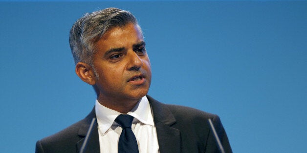 Sadiq Khan, British Shadow Secretary of State for Justice and Shadow Lord Chancellor, delivers his speech during the final day of the Labour party conference in Brighton, east Sussex, south England, on September 25, 2013. AFP PHOTO / ADRIAN DENNIS (Photo credit should read ADRIAN DENNIS/AFP/Getty Images)