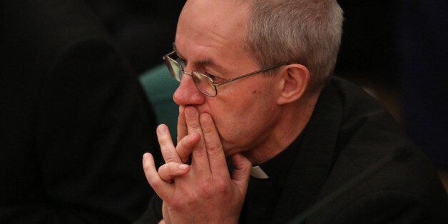 Justin Welby, the Archbishop of Canterbury during the General Synod at Church House